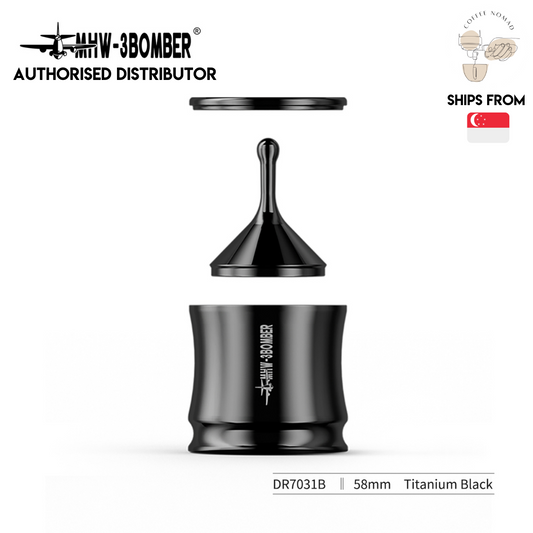 MHW-3BOMBER Flowlight Collection Stainless Steel Dosing Funnel Titanium Black 58mm
