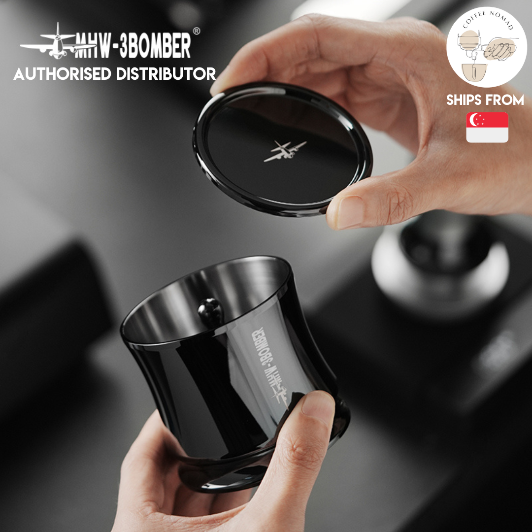 MHW-3BOMBER Flowlight Collection Stainless Steel Dosing Funnel Titanium Black 58mm